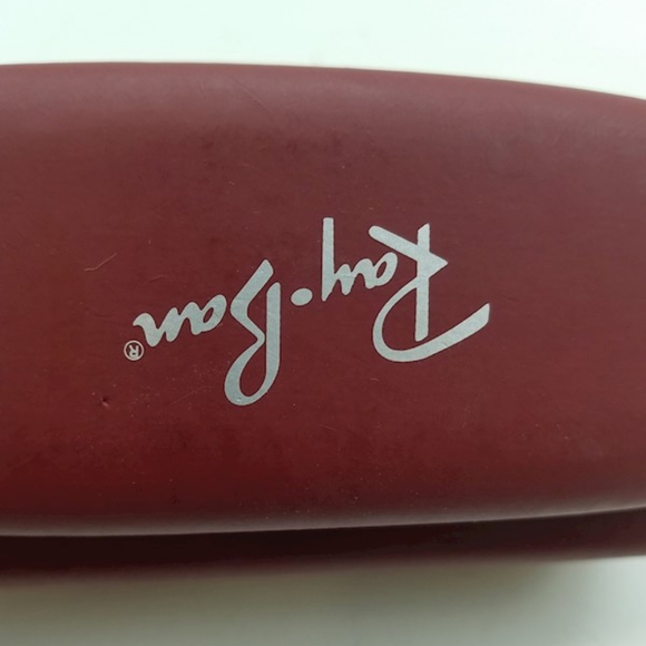 Ray Ban vintage glasses Eyeglasses yellow stripes black Frames and hard red case - Picture 5 of 9